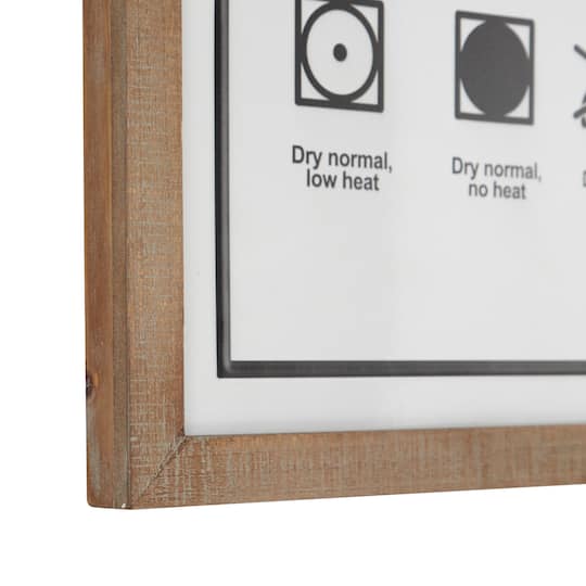 White Farmhouse Laundry Guide Wood Wall Decor, 22" x 32"